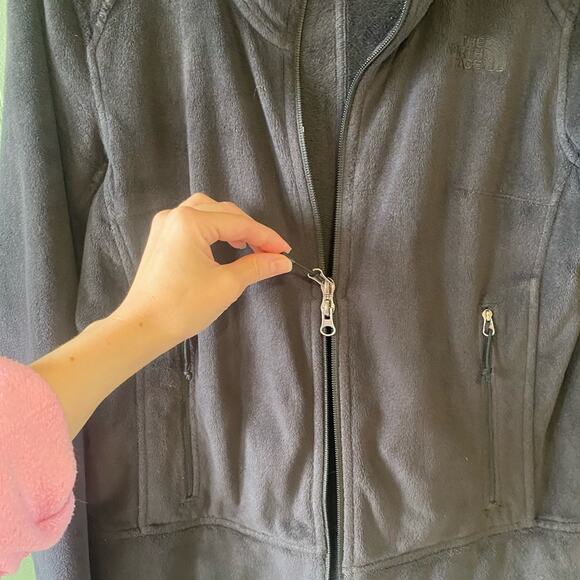 The North Face Jacket Womens Med Black Osito Gorpcore Athleisure Fleece Zip Up - Picture 10 of 12